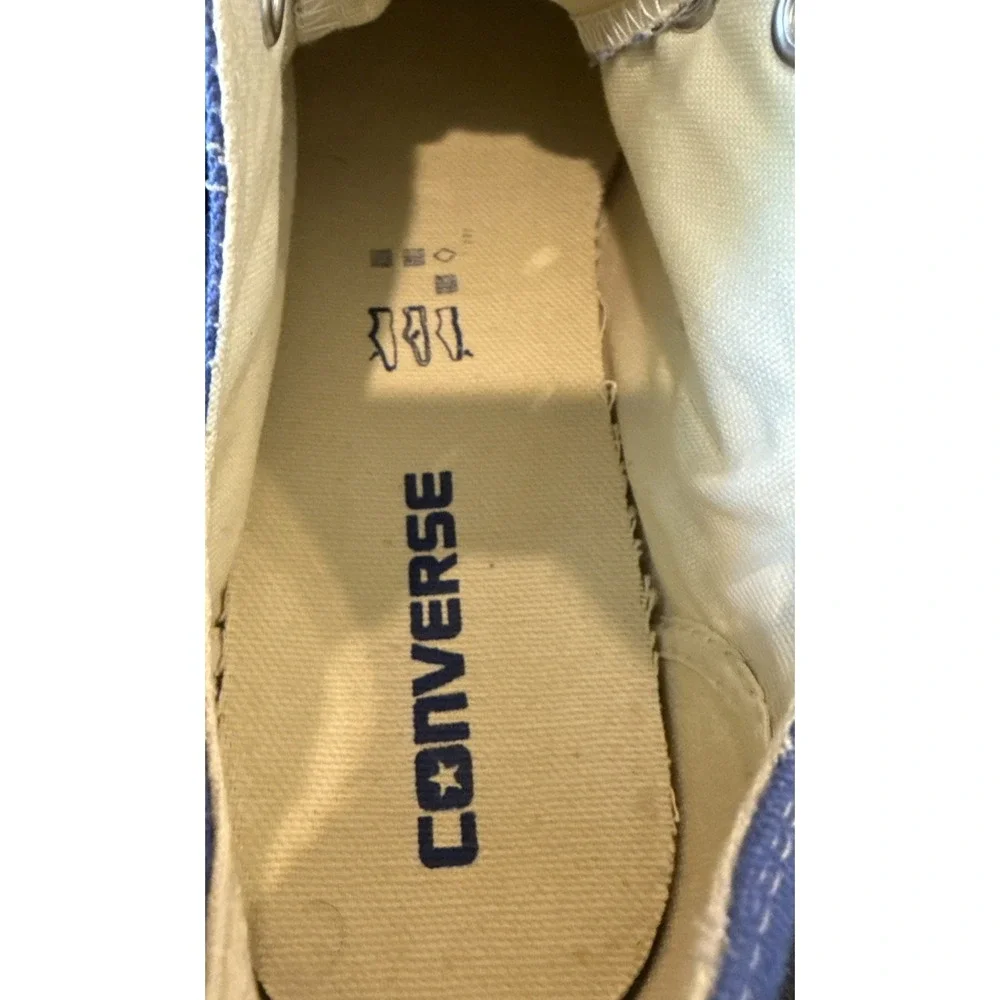 Converse All Star Chuck Taylor Womens 10 Mens 8 Canvas Low Top Blue Sneakers NEW - Picture 10 of 10